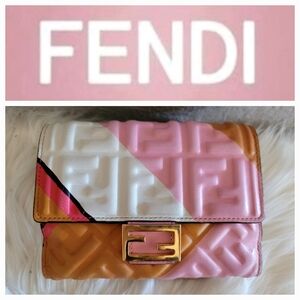 FENDI Embossed Multi-Colored Wallet